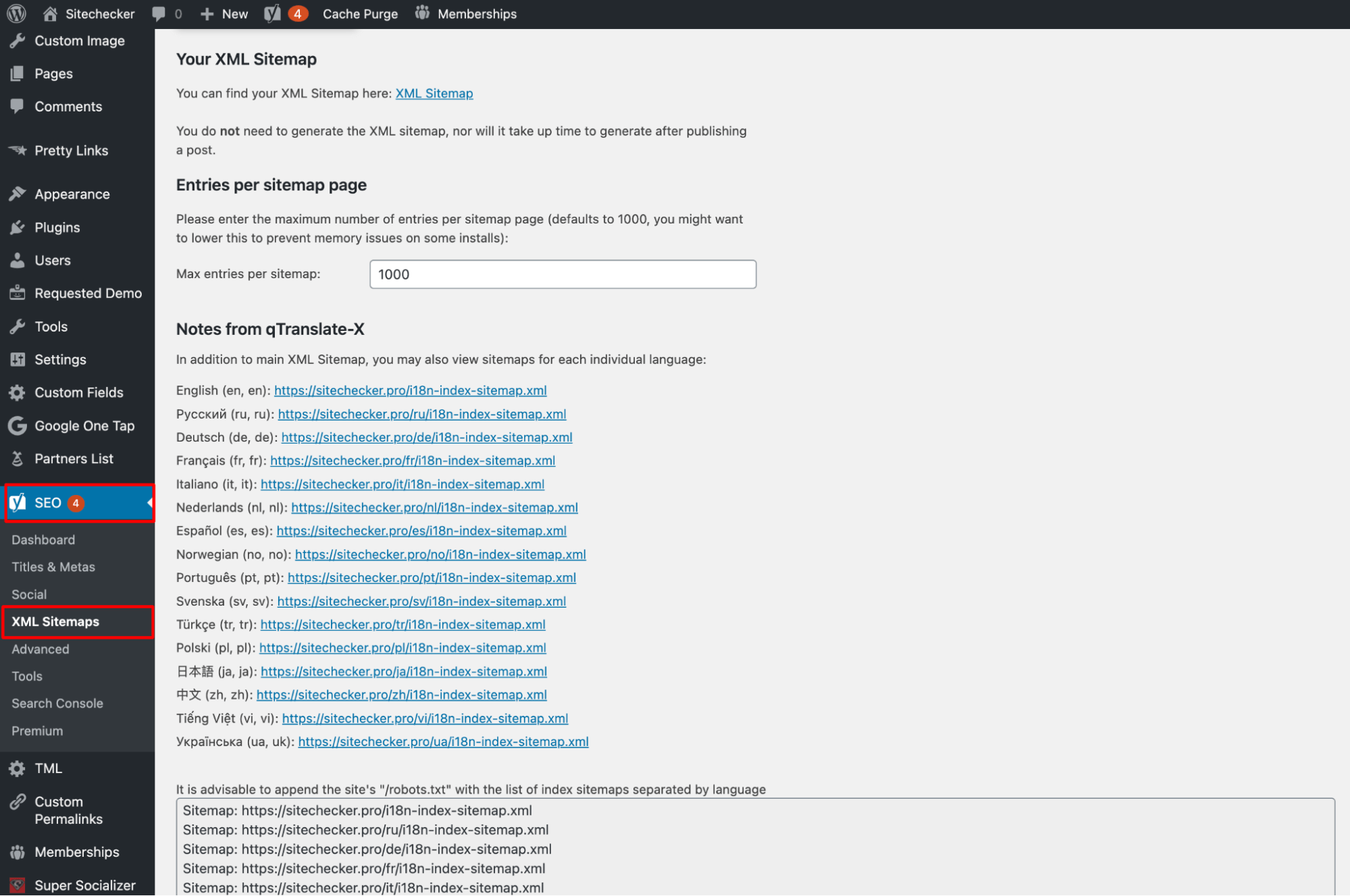 Sitemaps WordPress