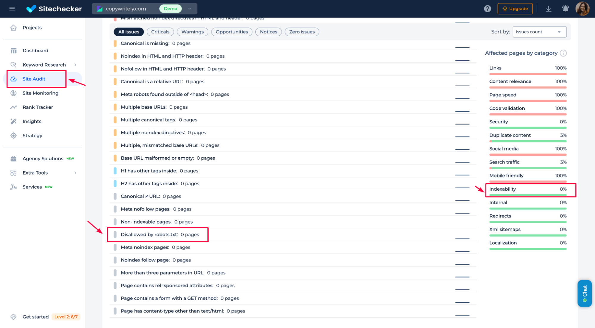 Sitechecker disallowed by robots