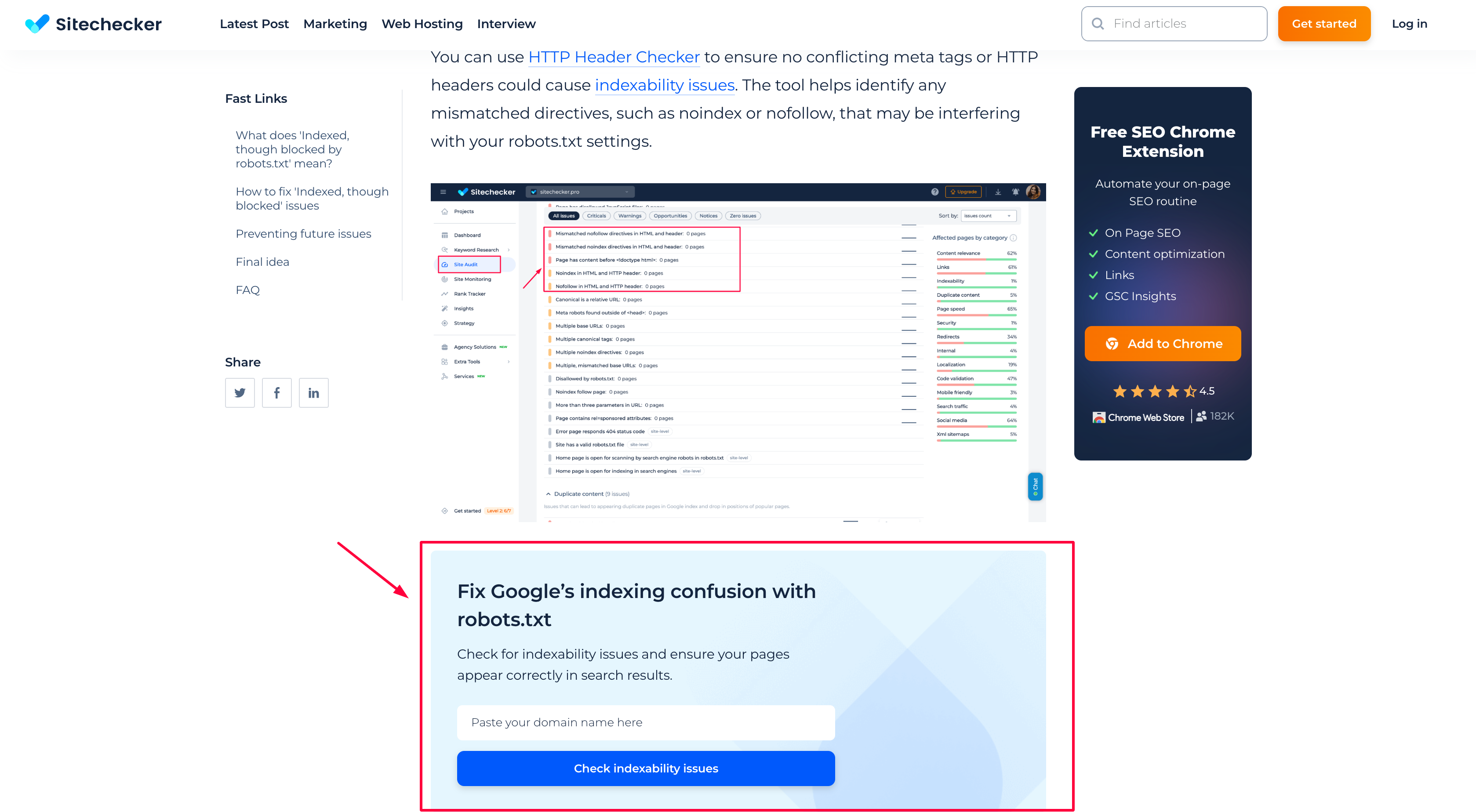 Sitechecker call to action block