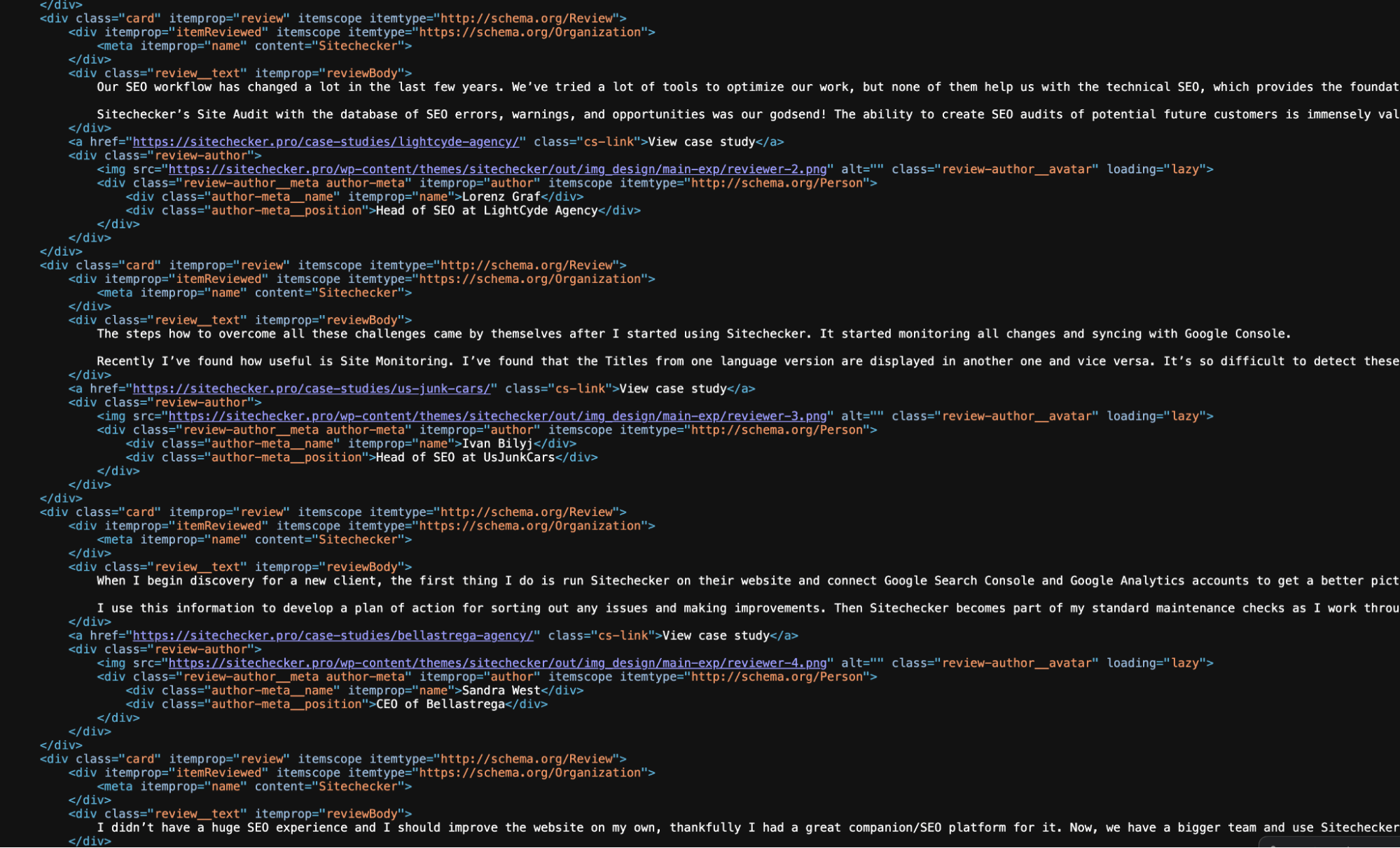 Page code