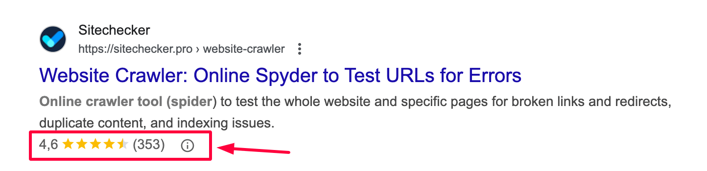 Review snippets enhancement serp