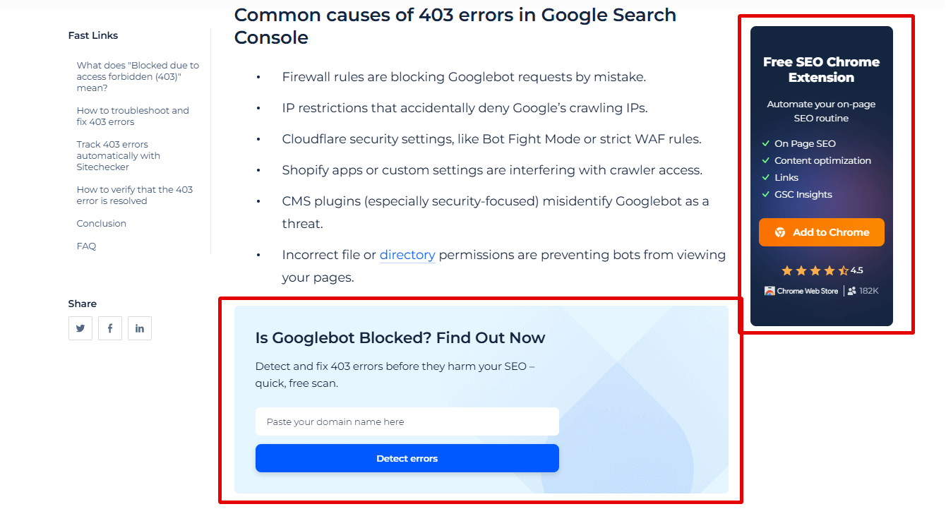 Sitechecker contextual link placement