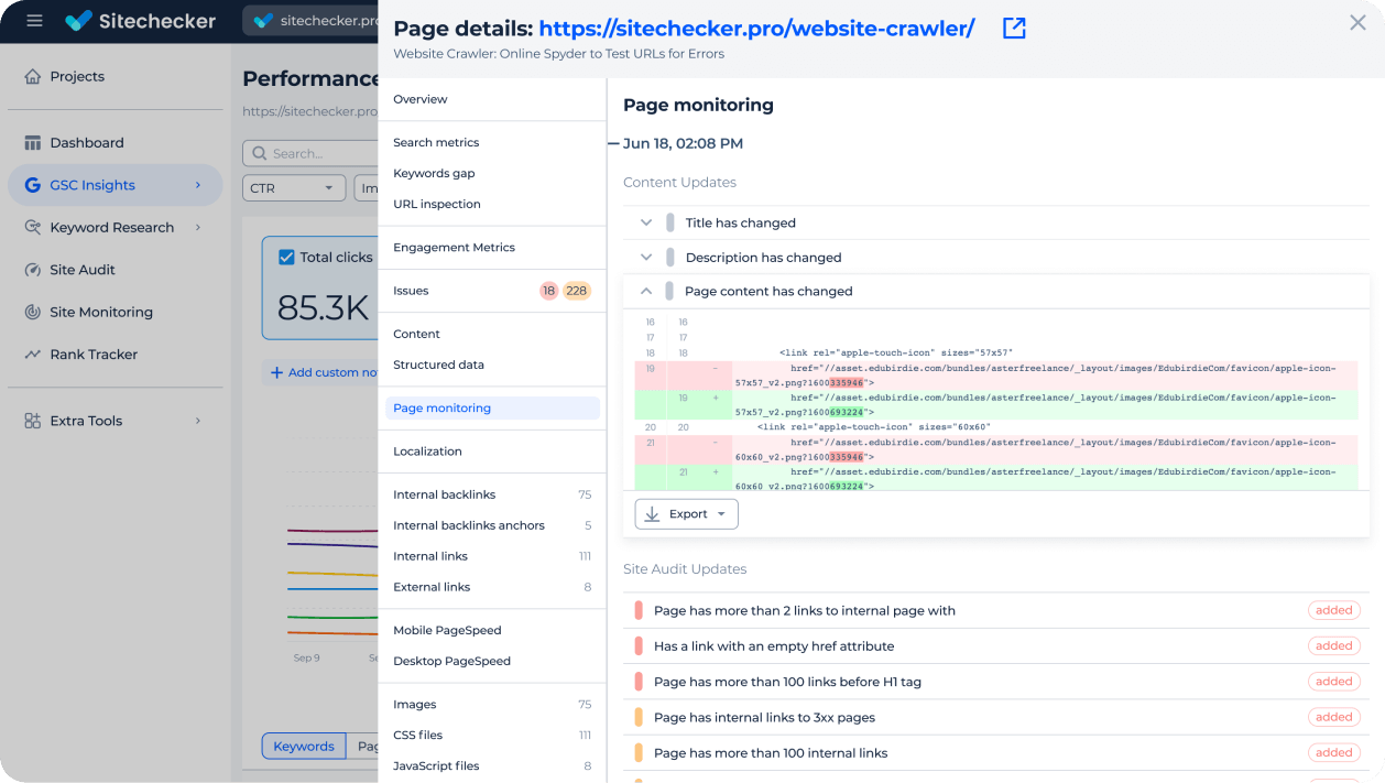 One page SEO audit