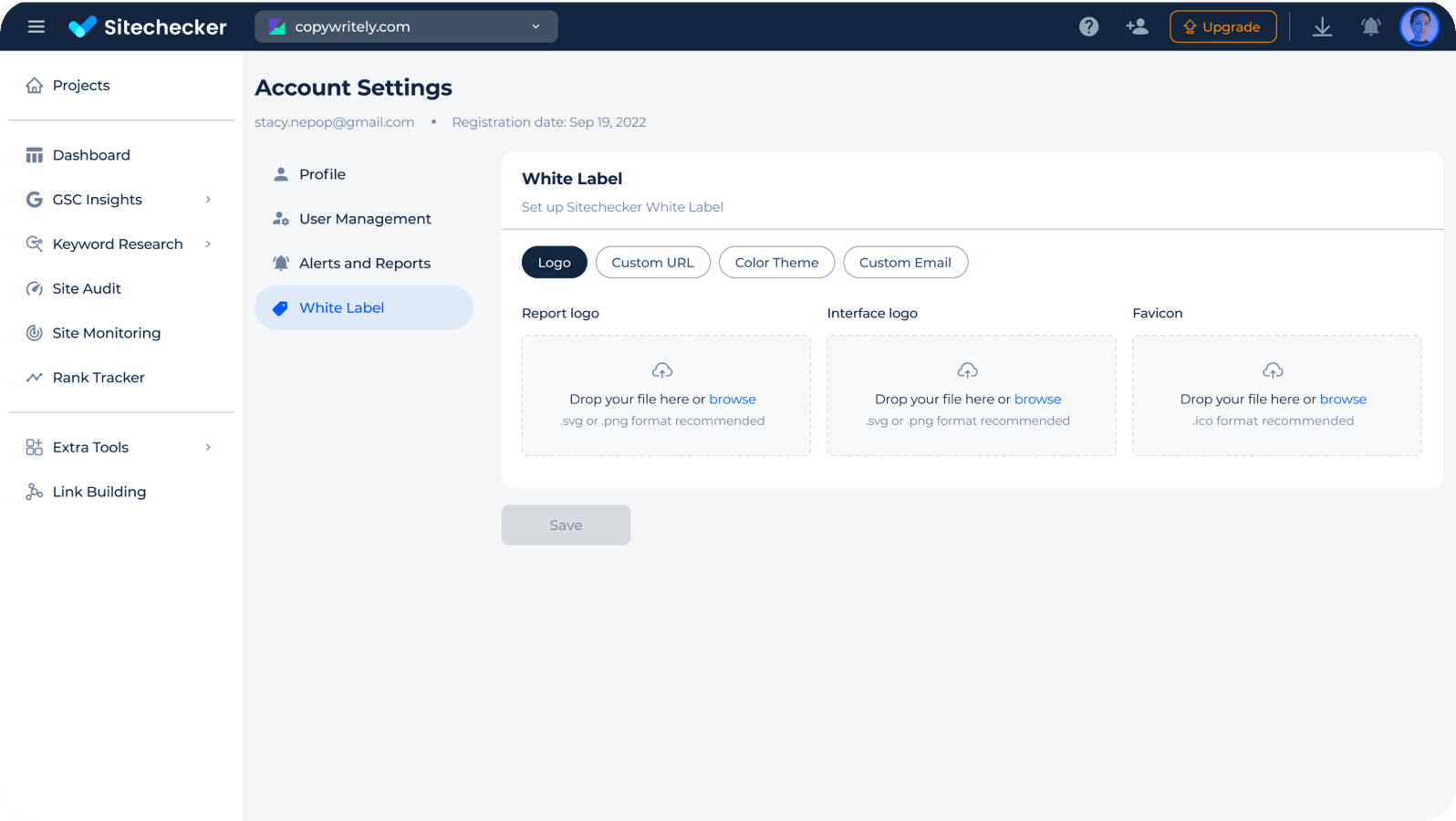 Fully white-label client portal