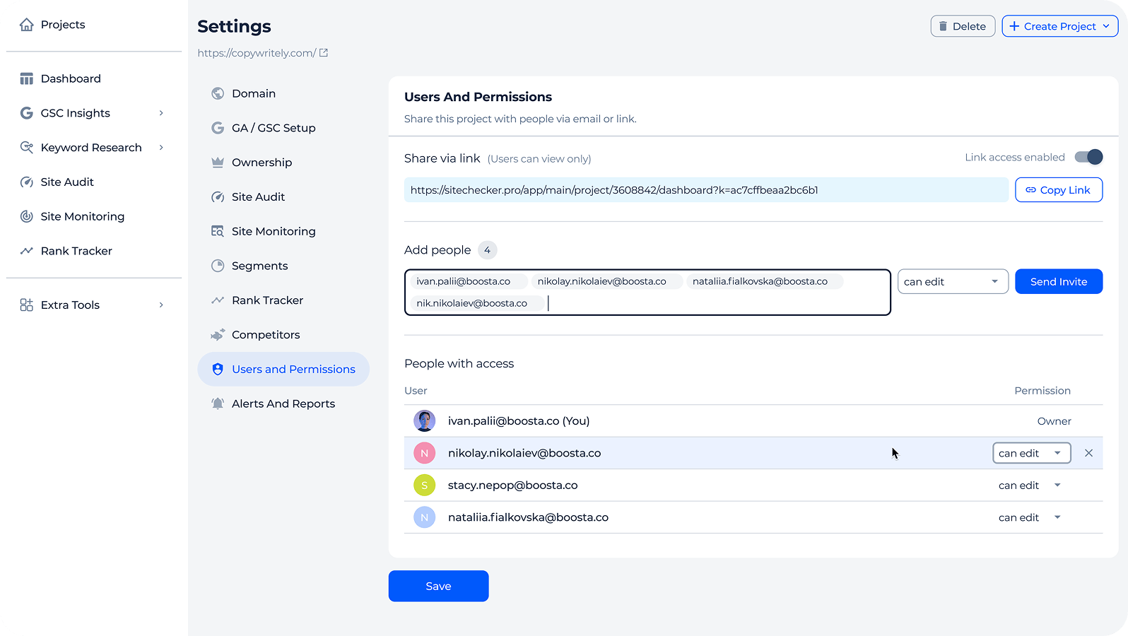 Unlimited users with edit access