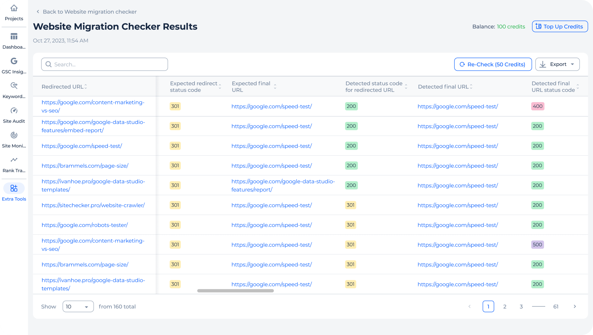 Website Migration Checker