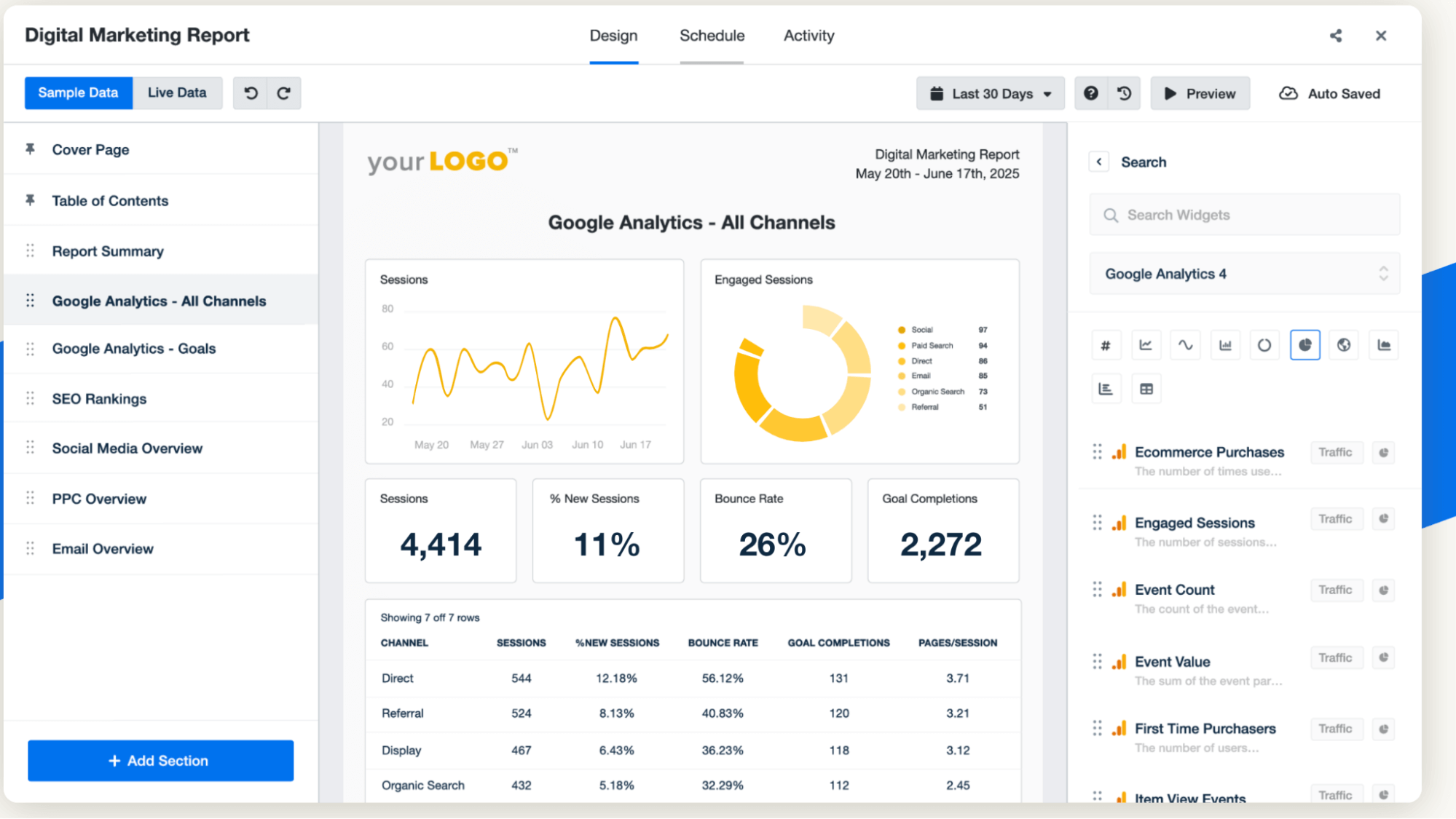 AgencyAnalytics marketing report