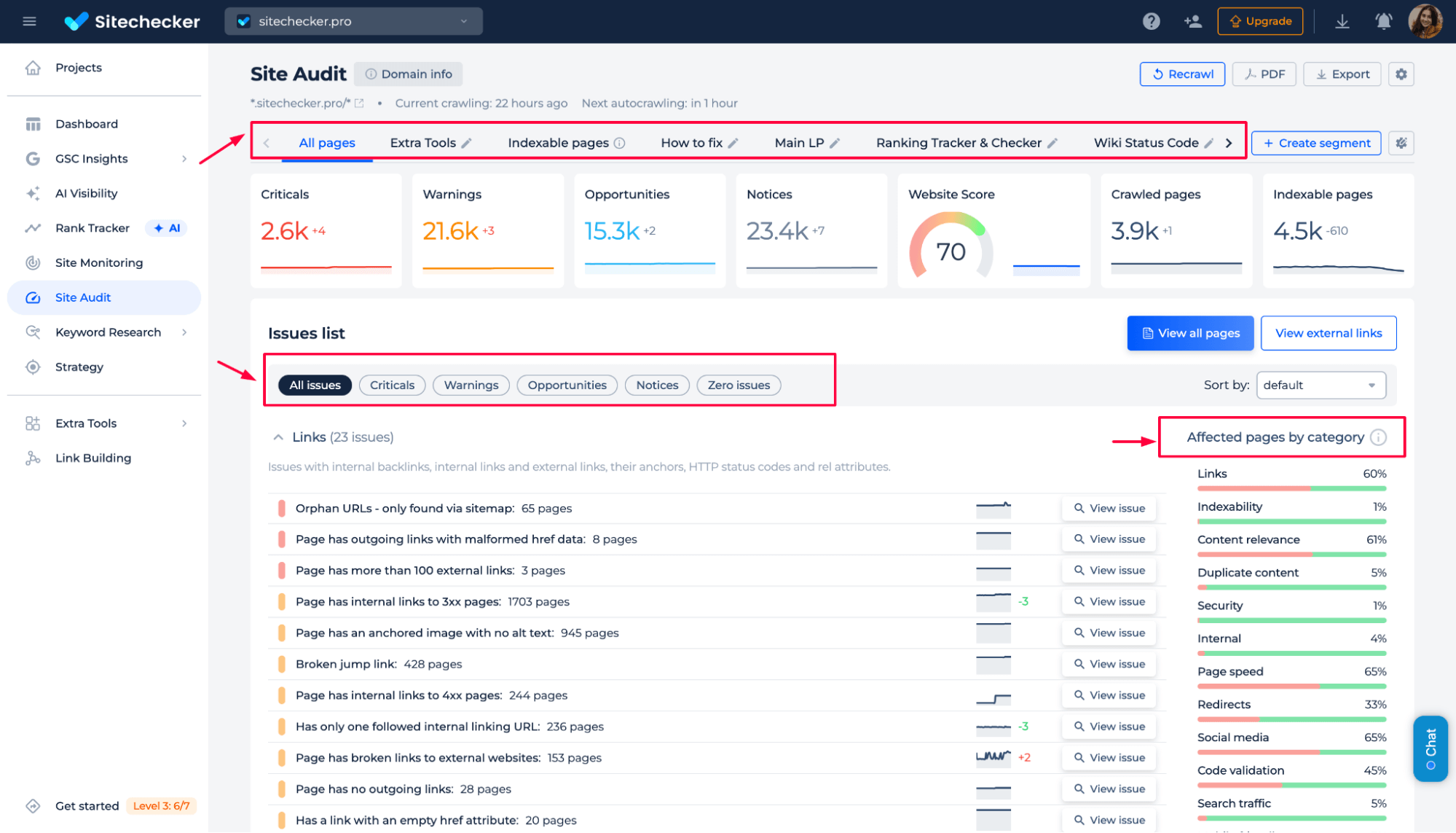 Sitechecker website audit