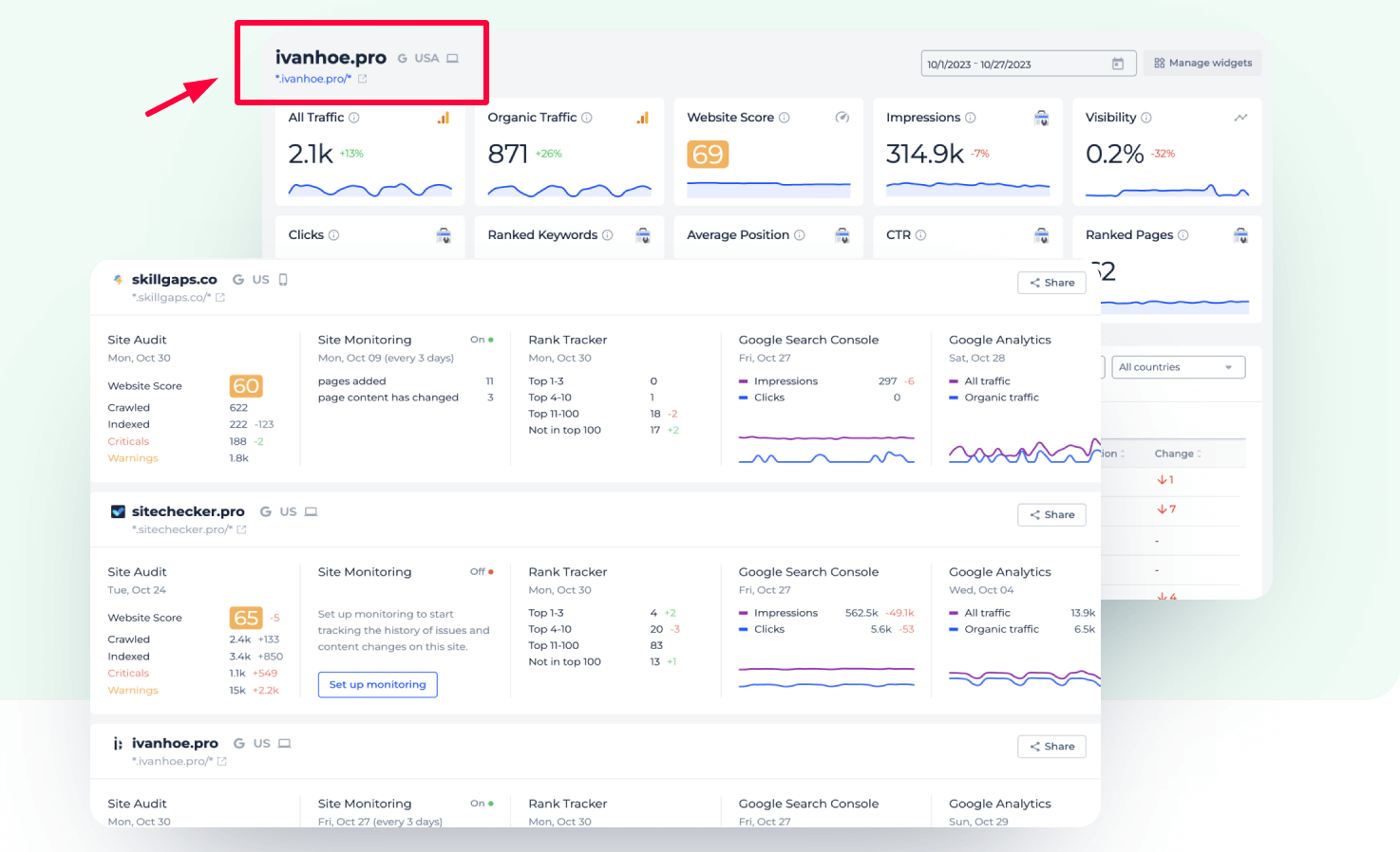 Sitechecker white-label, custom domain