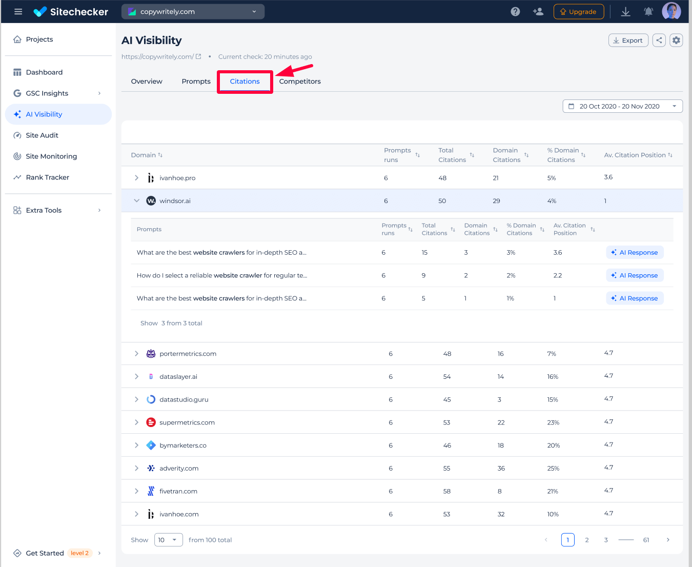 Sitechecker AI citation