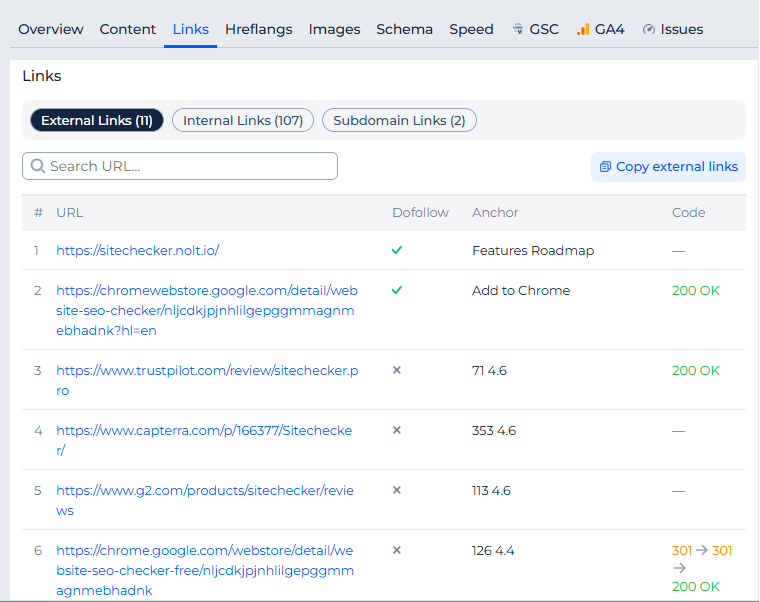 External Links Extension