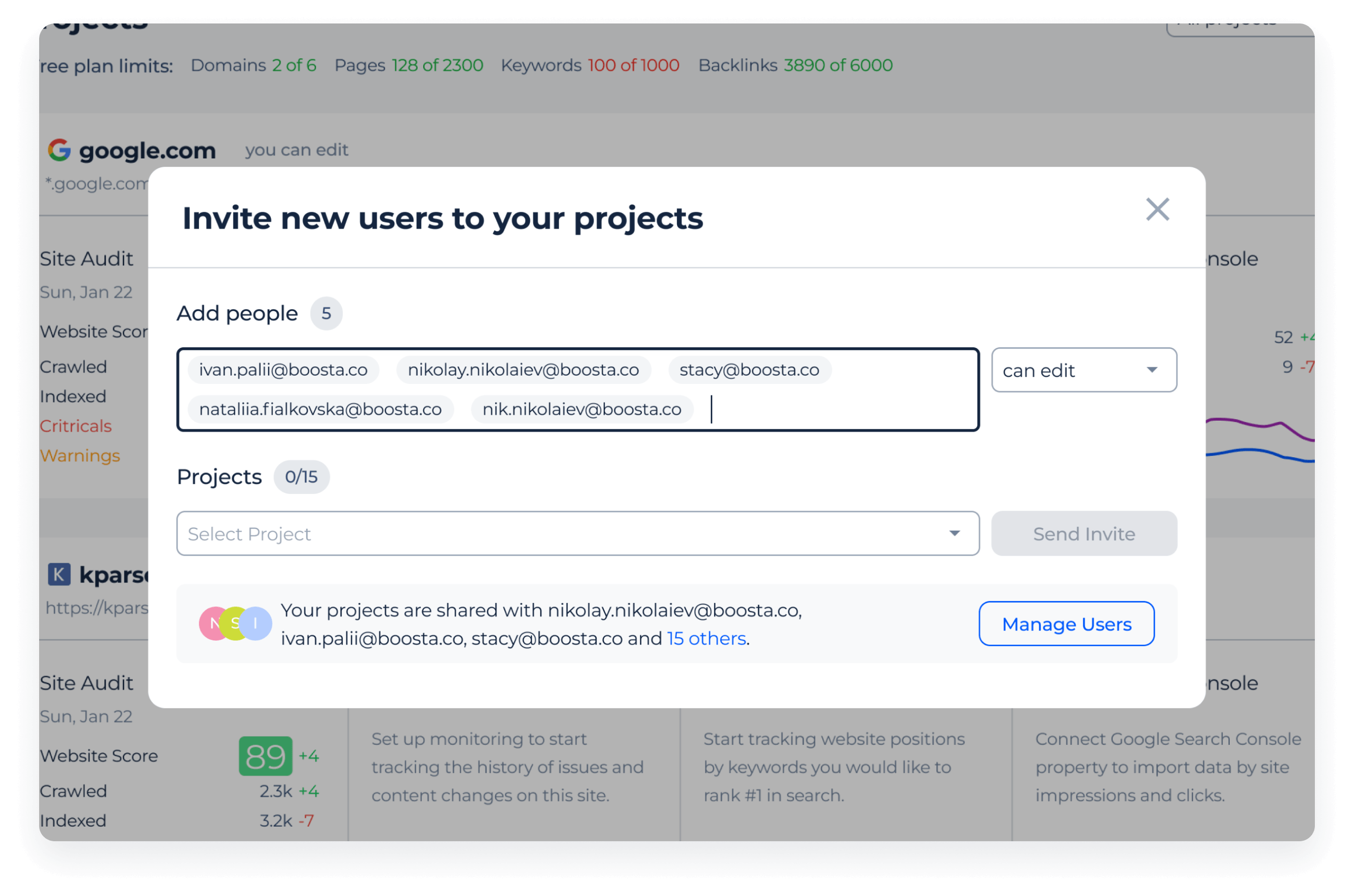 Unlimited users, white-label reports