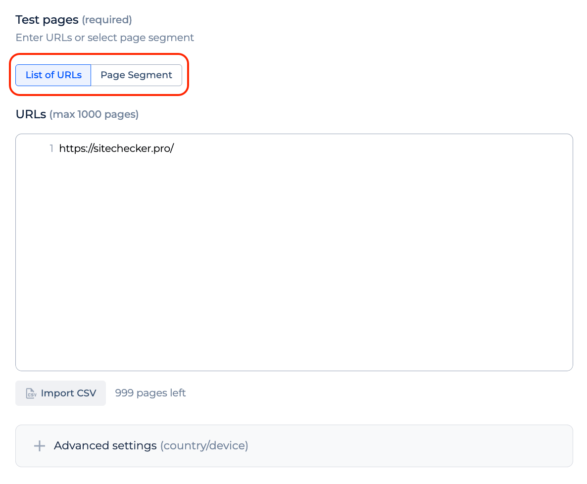 SEO Test setup 1
