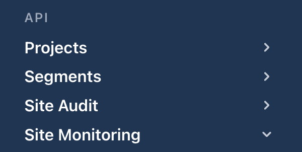 Sitechecker API modules for each SEO tool